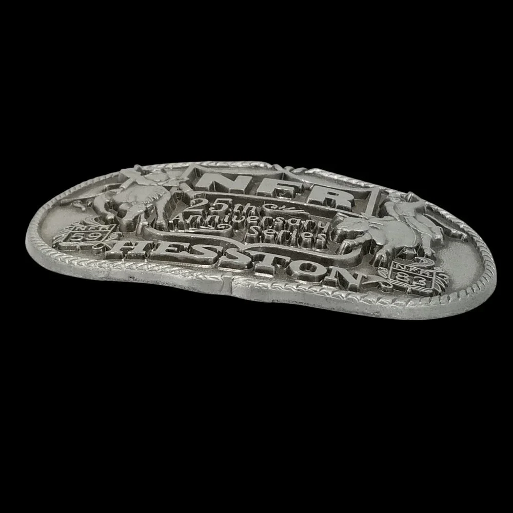 NFR HESSTON 25th Anniversary Series Rodeo Belt Buckle Limited Edition 1959‎ 1983